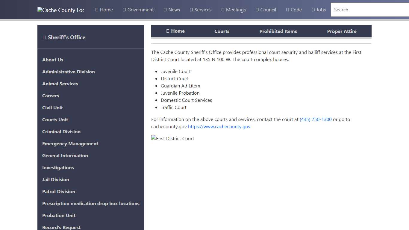 Official Site of Cache County, Utah - Courts Unit